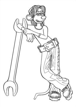 Dibujo de 1535618944 Rita With Wrench A4 para Colorear