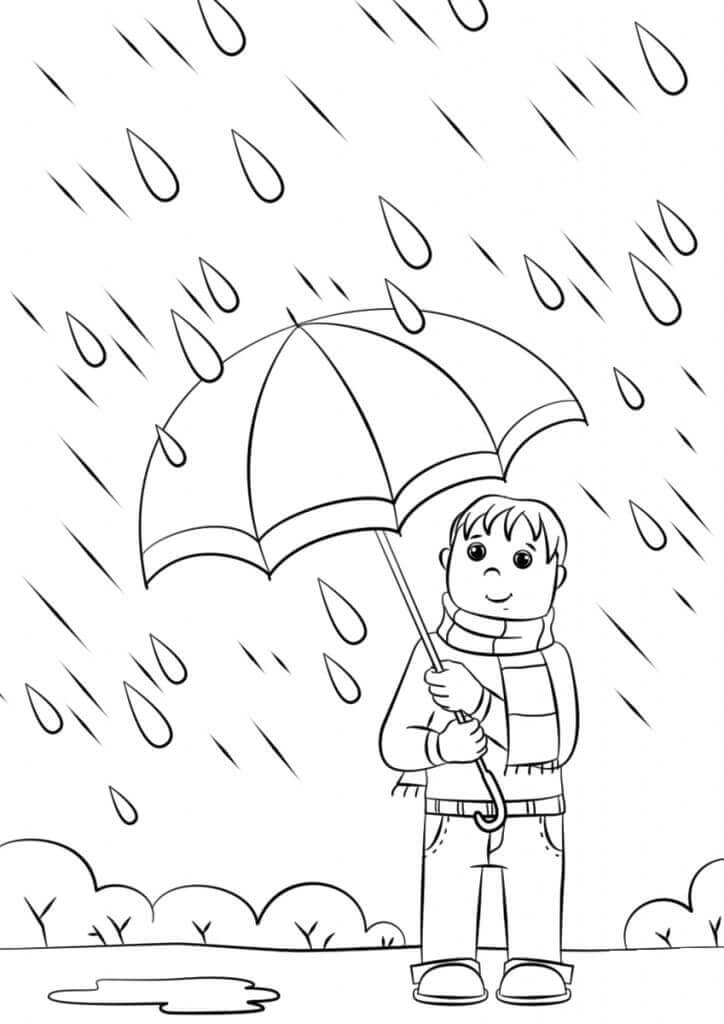 Dibujo de Gran Lluvia para Colorear