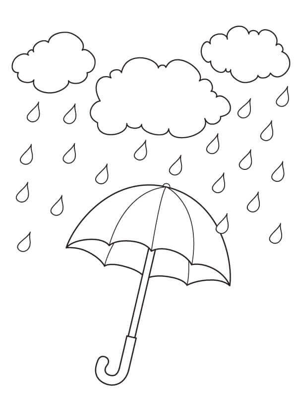 Dibujo de Gran día Lluvioso para Colorear