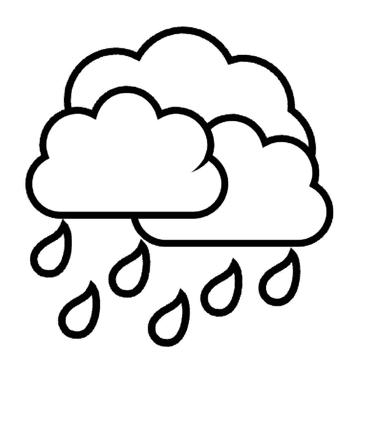 Dibujo de Lluvia Normal para Colorear