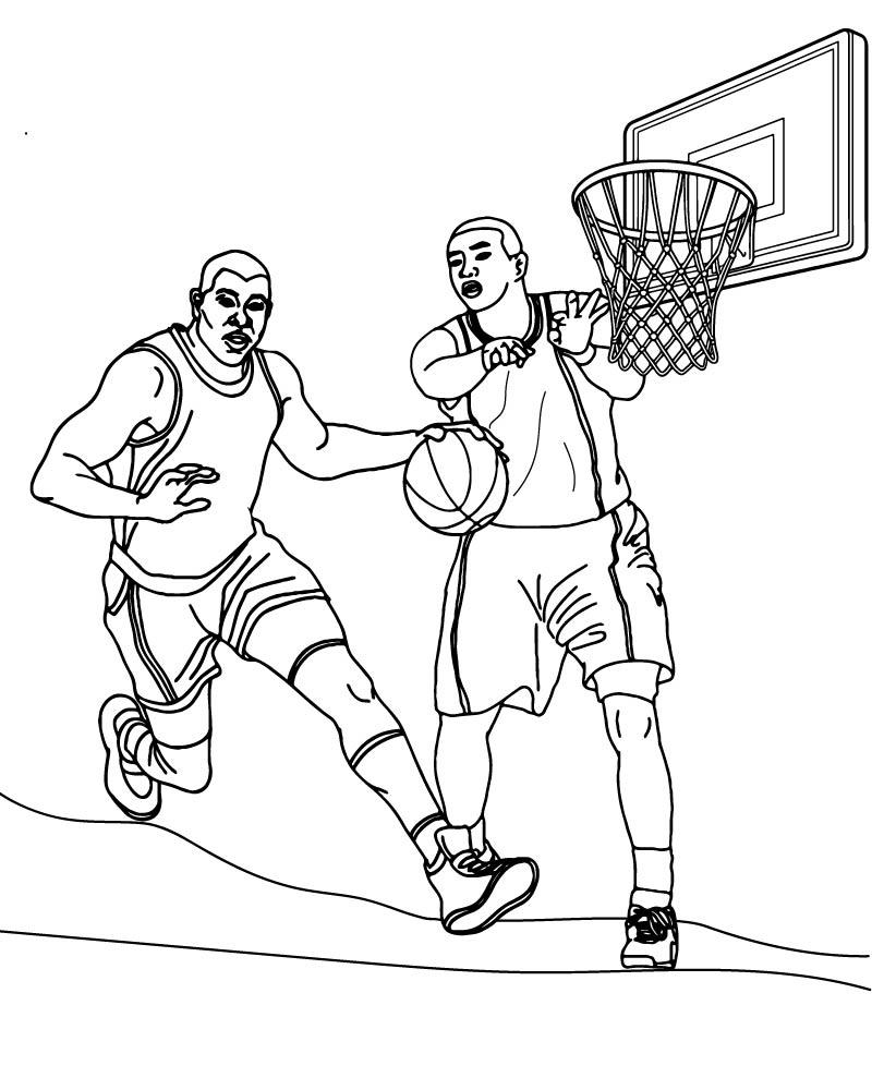 Dibujo de College Basketball Coloring Page para Colorear