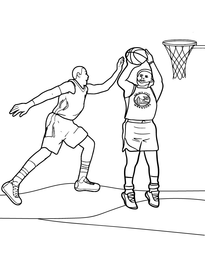 Dibujo de Color And Trace March Madness Coloring Page para Colorear