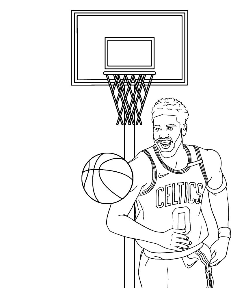 Dibujo de March Madness Basketball Coloring Page para Colorear