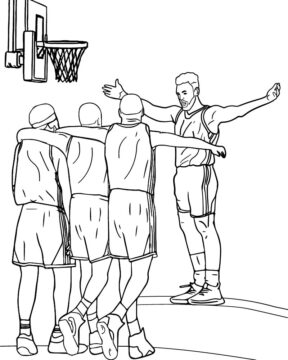 Dibujo de March Madness Championship Coloring Page para Colorear