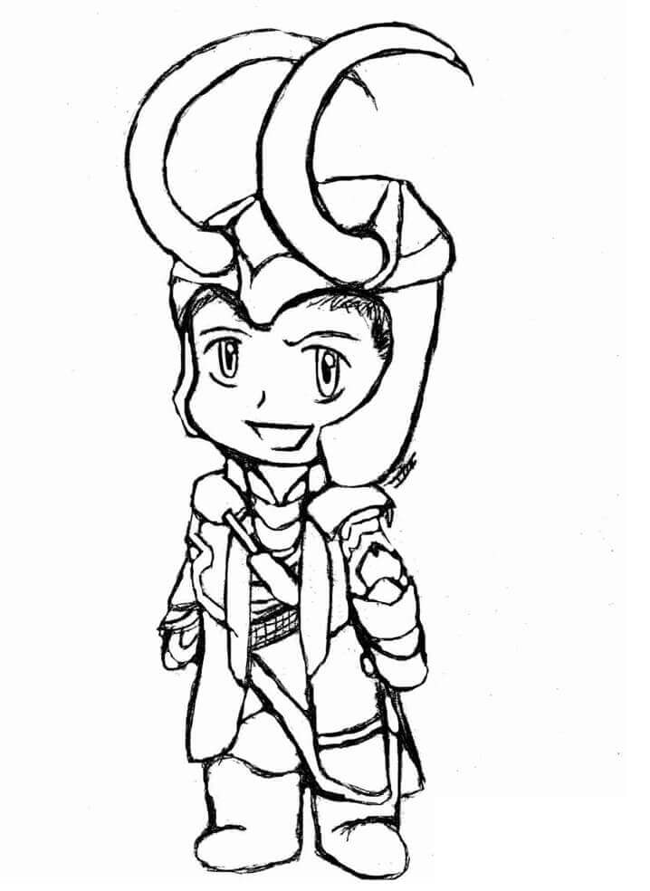 Dibujo de Lindo Loki para Colorear