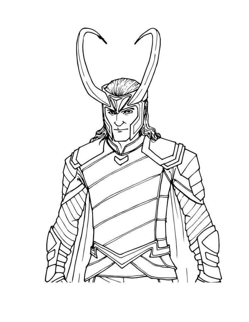 Dibujo de Loki Dios de las Travesuras para Colorear