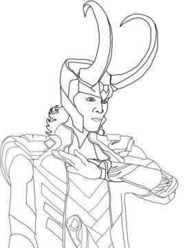 Dibujo de Malo Loki para Colorear