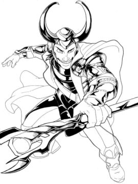 Dibujo de Malvado Loki para Colorear