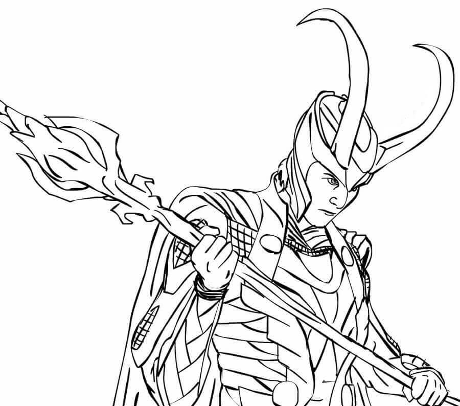 Dibujo de Marvel Loki para Colorear