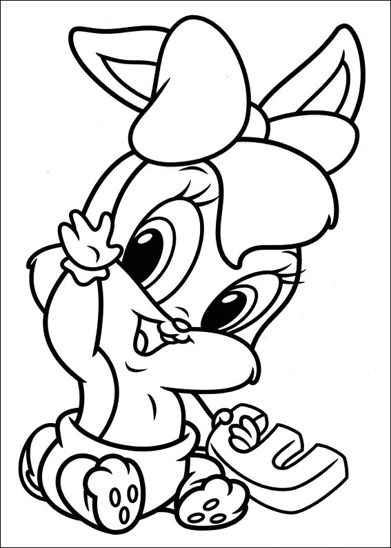 Dibujo de Bebé Lola Diciendo Hola para Colorear