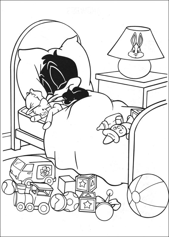 Dibujo de Bebé Lucas Durmiendo para Colorear