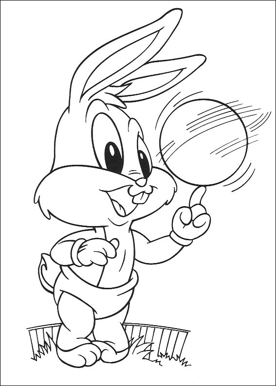 Dibujo de Bichos del bebé Jugando con Pelota para Colorear