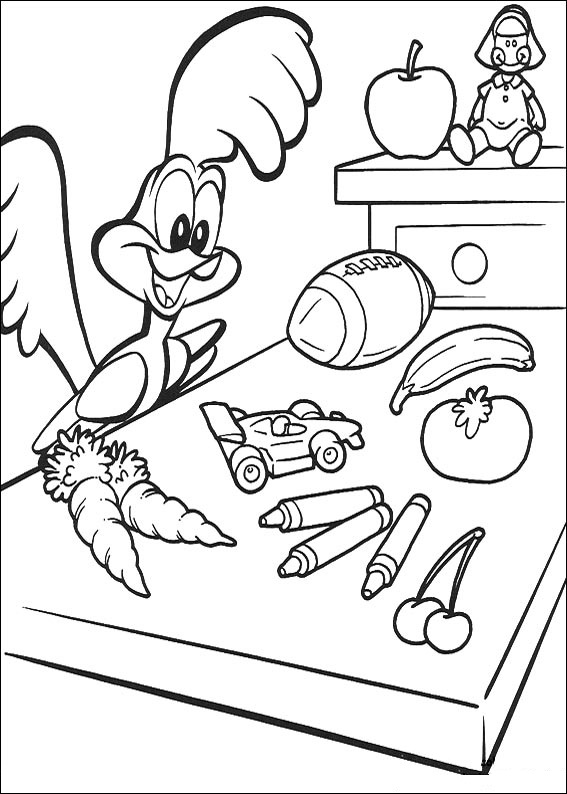 Dibujo de Correcaminos bebé Feliz para Colorear