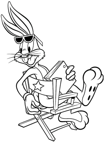 Dibujo de Libro de Explotacion de Bugs Bunny para Colorear