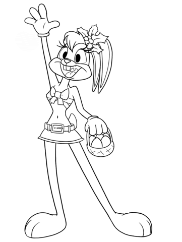 Dibujo de Lola Diciendo Hola para Colorear