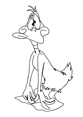 Dibujo de Pato Lucas Confundido para Colorear