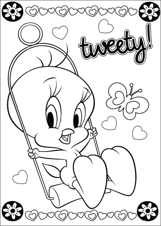 Dibujo de Piolin Columpiandose para Colorear