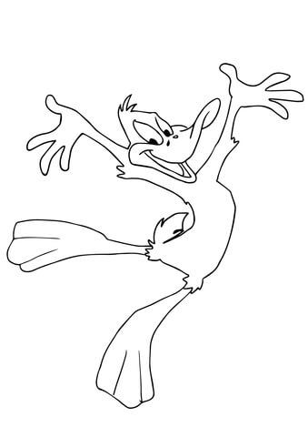 Dibujo de Salto del Pato Lucas para Colorear