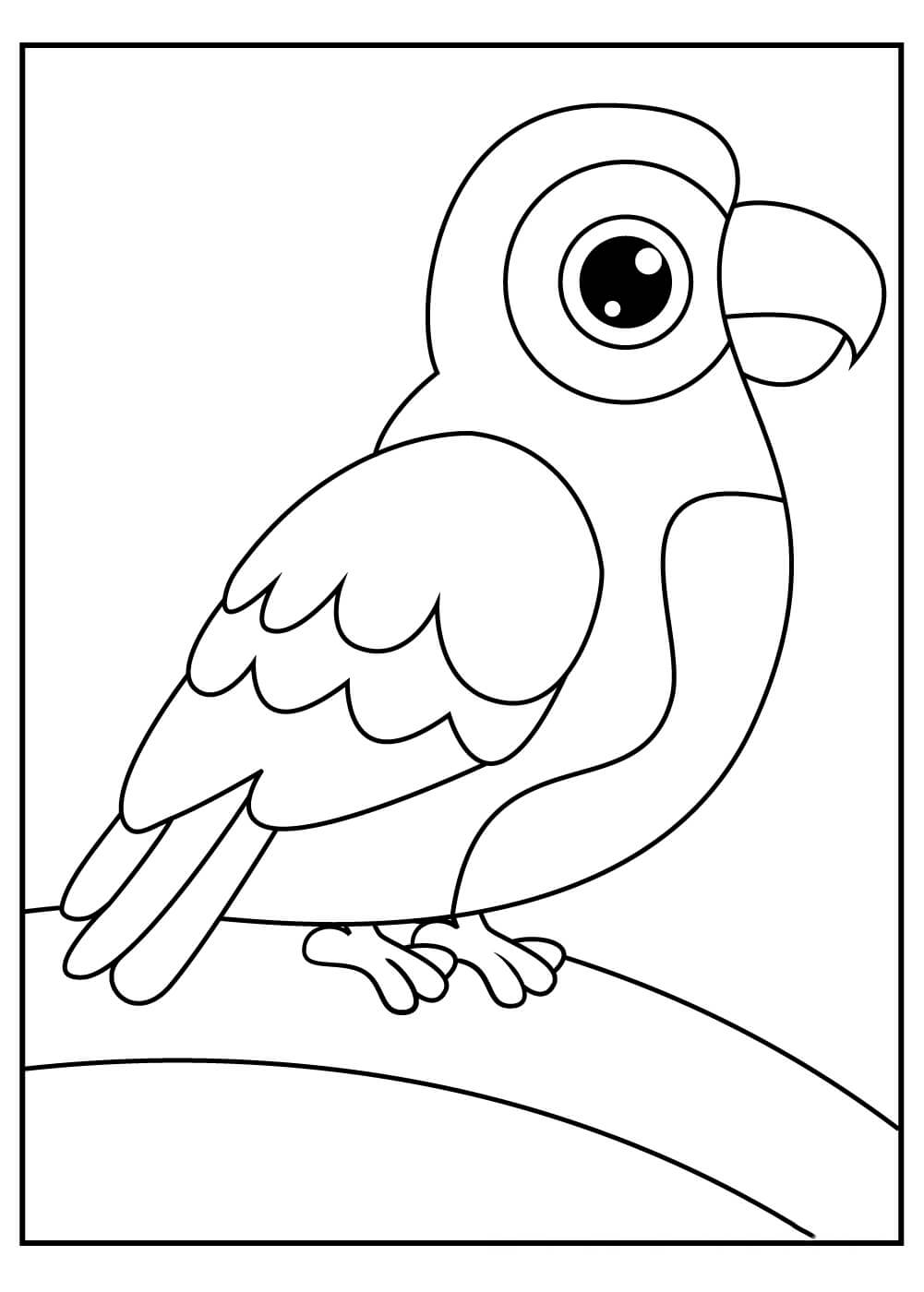 Dibujo de Bebé Loro para Colorear