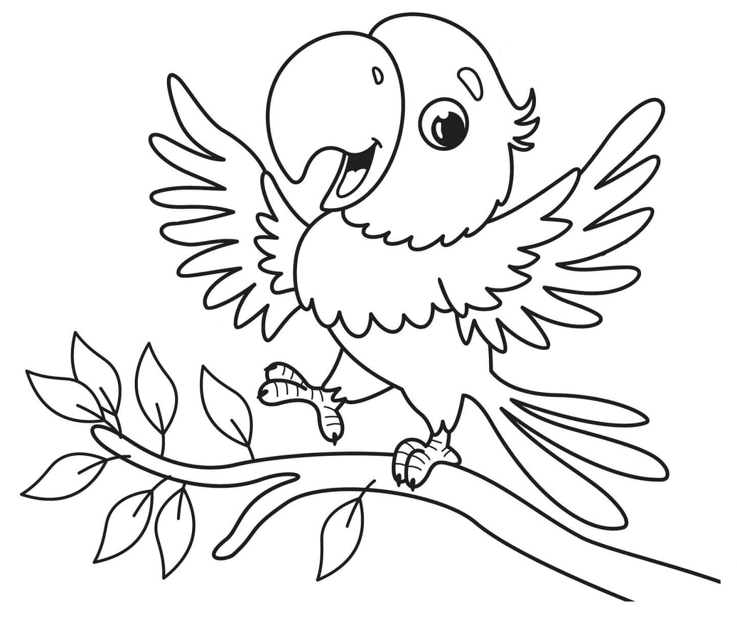 Dibujo de Buen Loro para Colorear