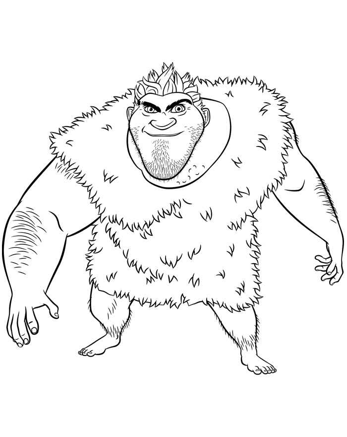 Dibujo de Grug Croods para Colorear