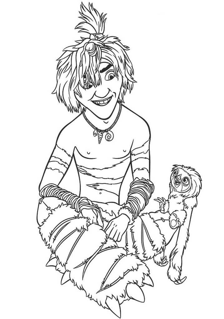 Dibujo de Guy y cinturón para Colorear