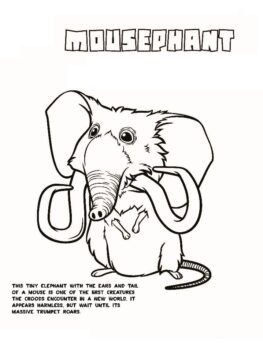 Dibujo de Mousephant para Colorear