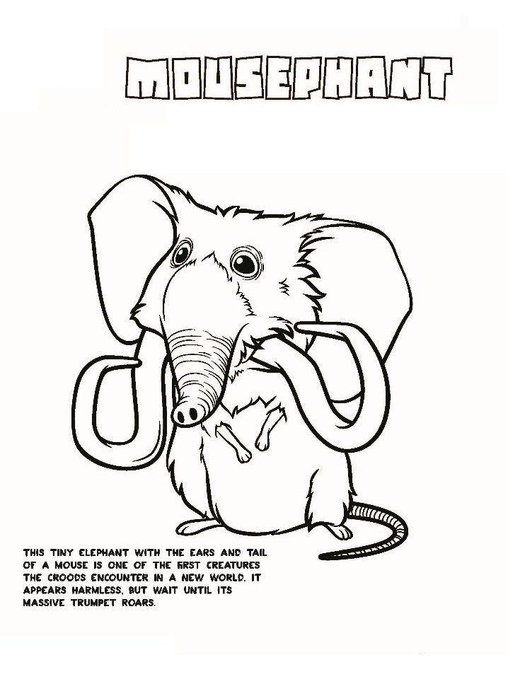 Dibujo de Mousephant para Colorear