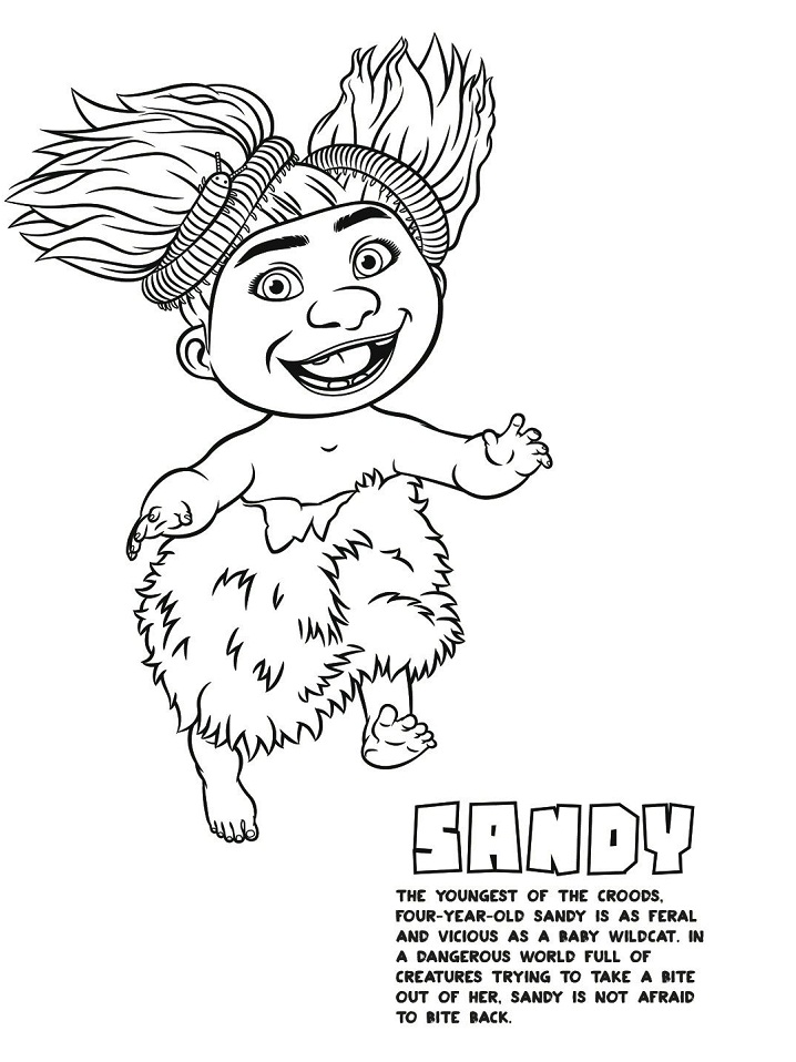 Dibujo de Sandy Crood para Colorear
