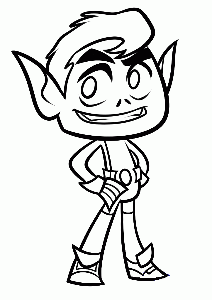 Dibujo de Chico Bestia Genial para Colorear