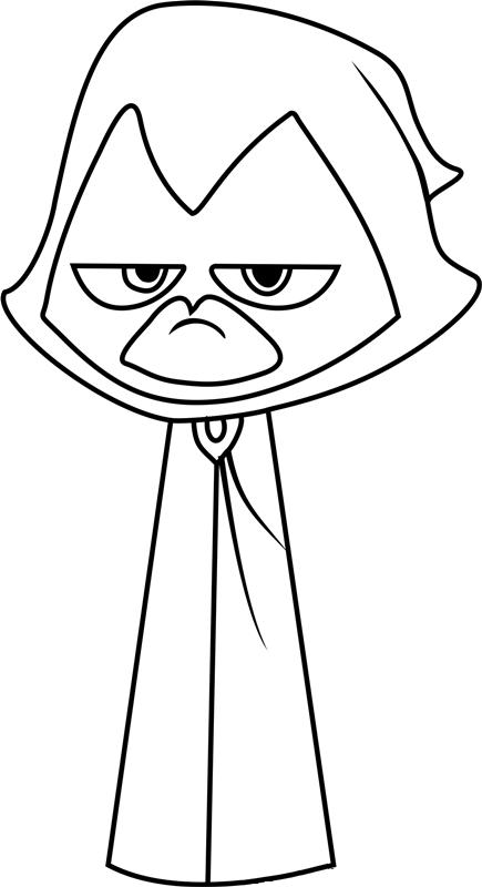 Dibujo de Cuervo Triste para Colorear