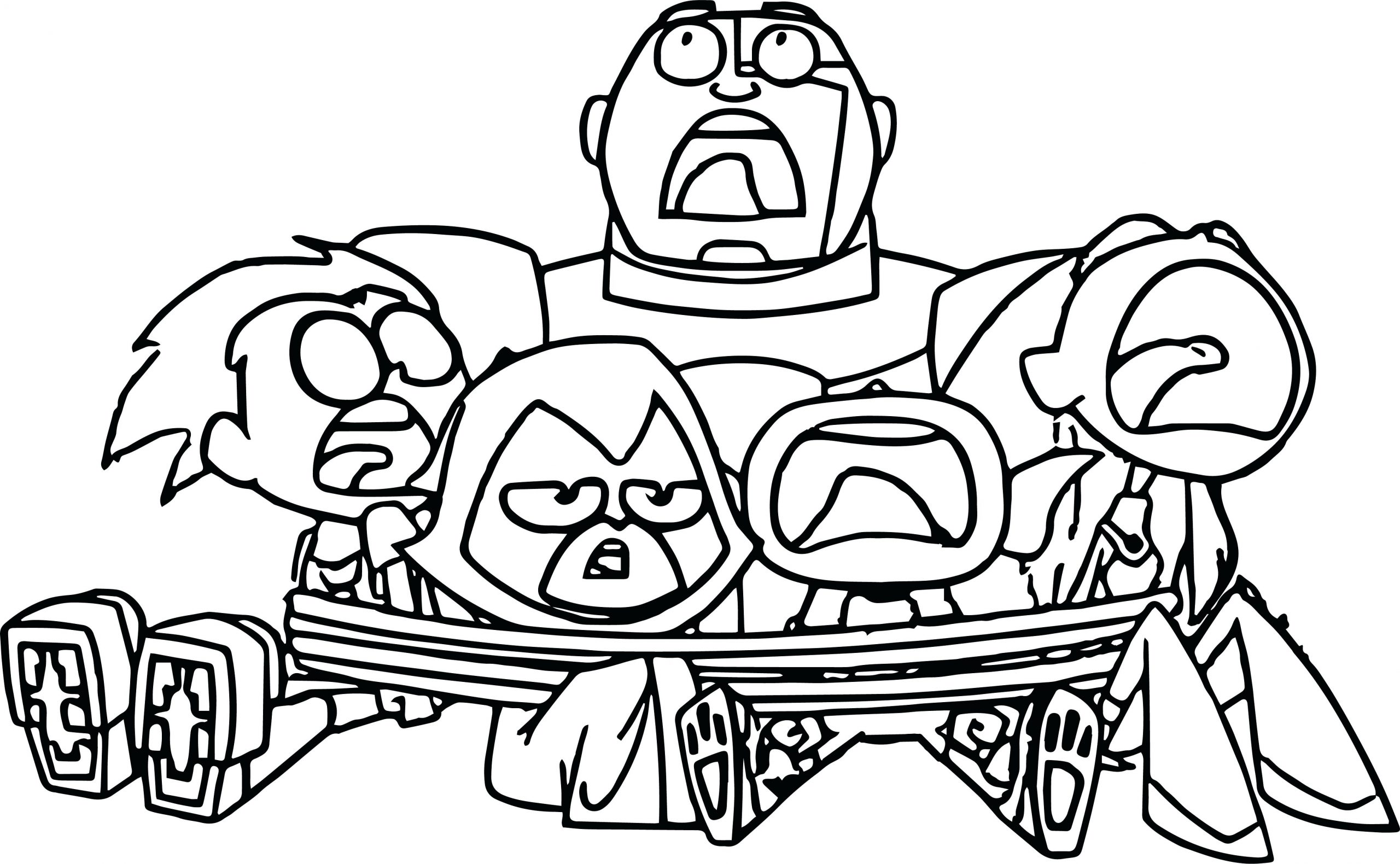 Dibujo de El Titan Adolescente Esta Atado para Colorear