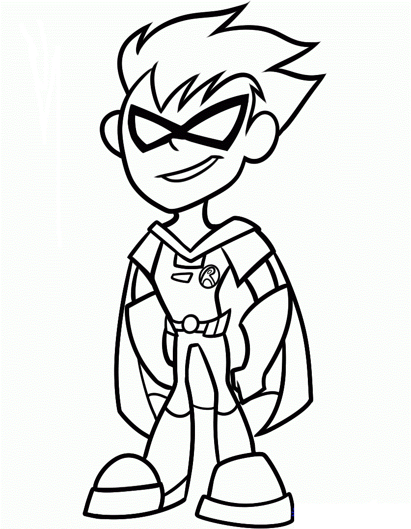 Dibujo de Robin Descuidado para Colorear