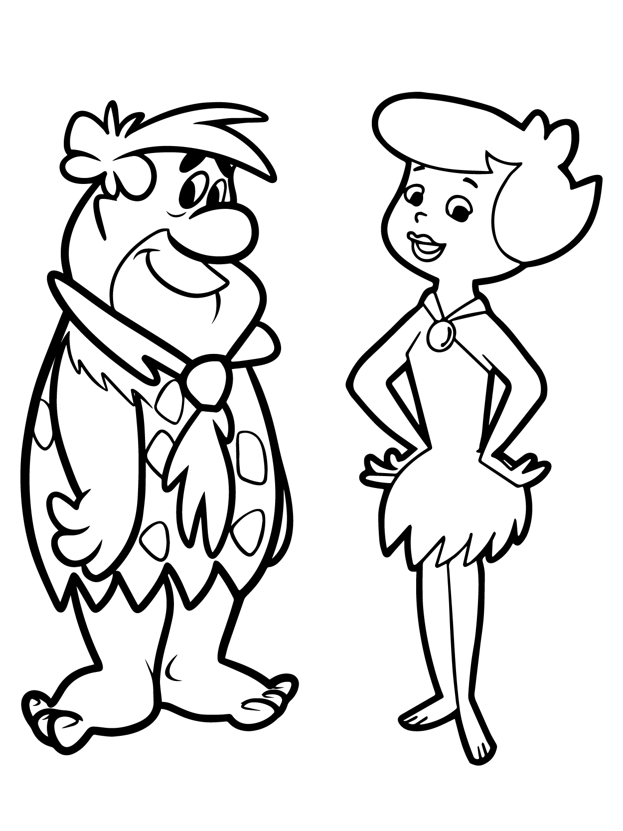 Dibujo de Flintstones 01 para Colorear