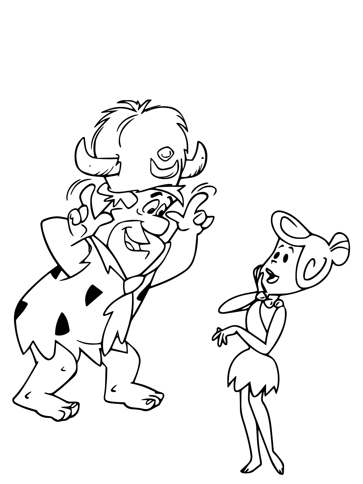 Dibujo de Flintstones 02 para Colorear