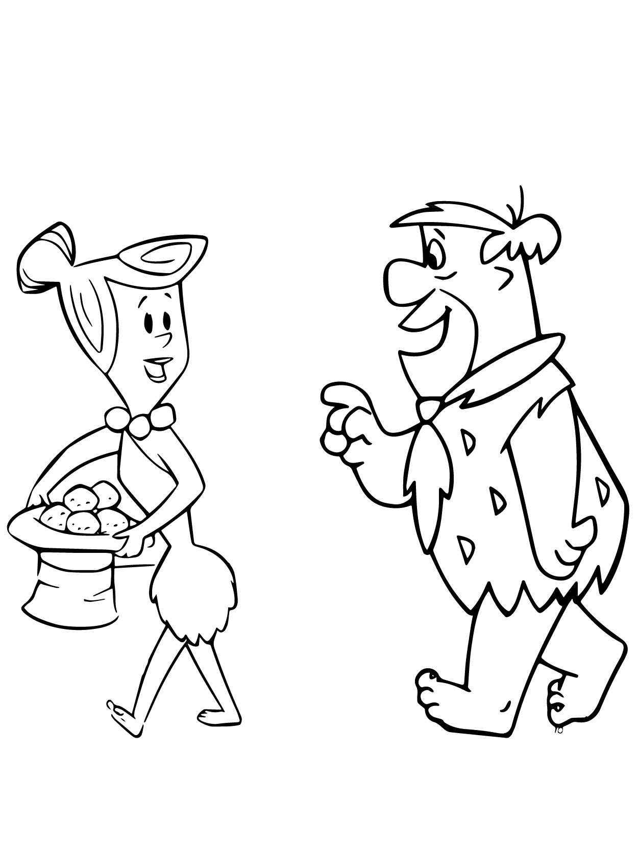Dibujo de Flintstones 03 para Colorear