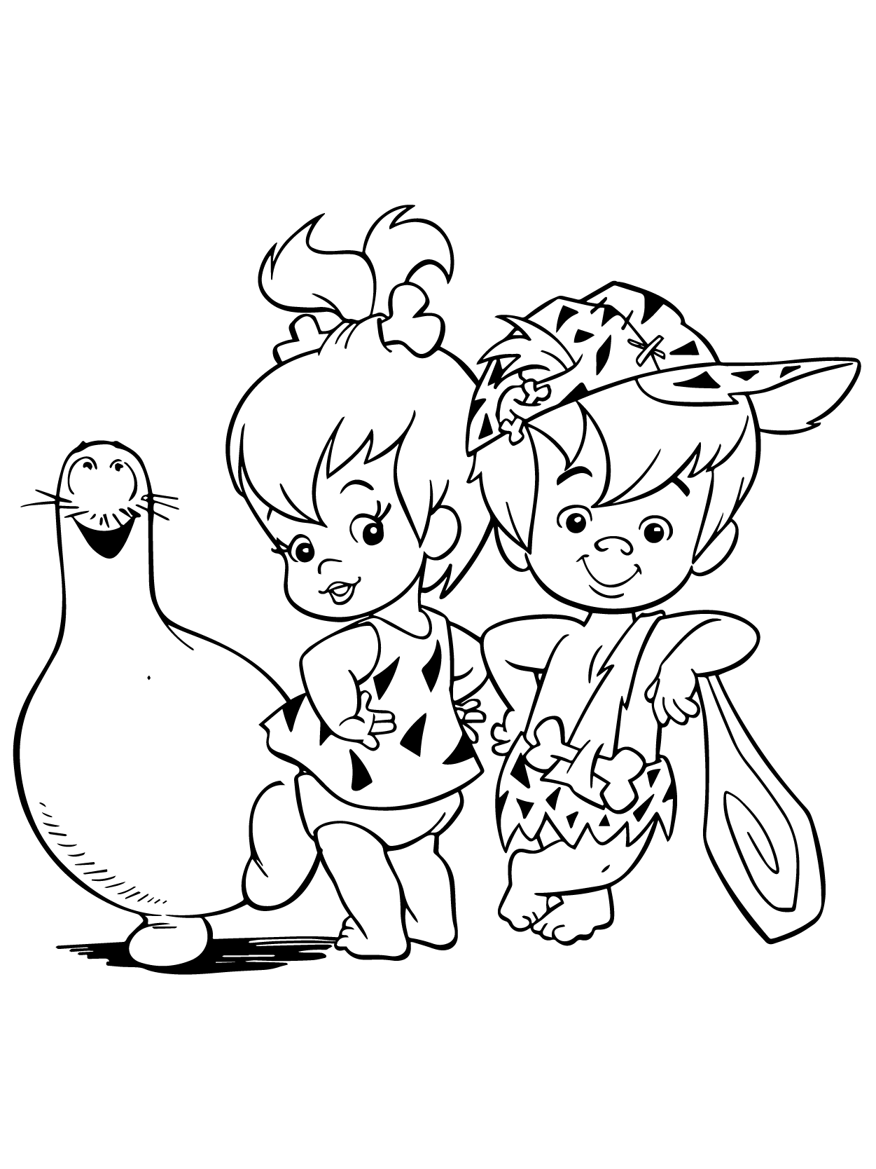 Dibujo de Flintstones 06 para Colorear