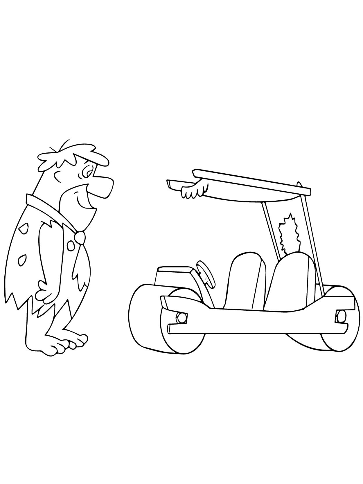 Dibujo de Flintstones 07 para Colorear