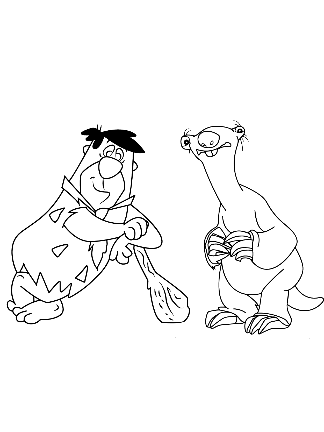 Dibujo de Flintstones 08 para Colorear
