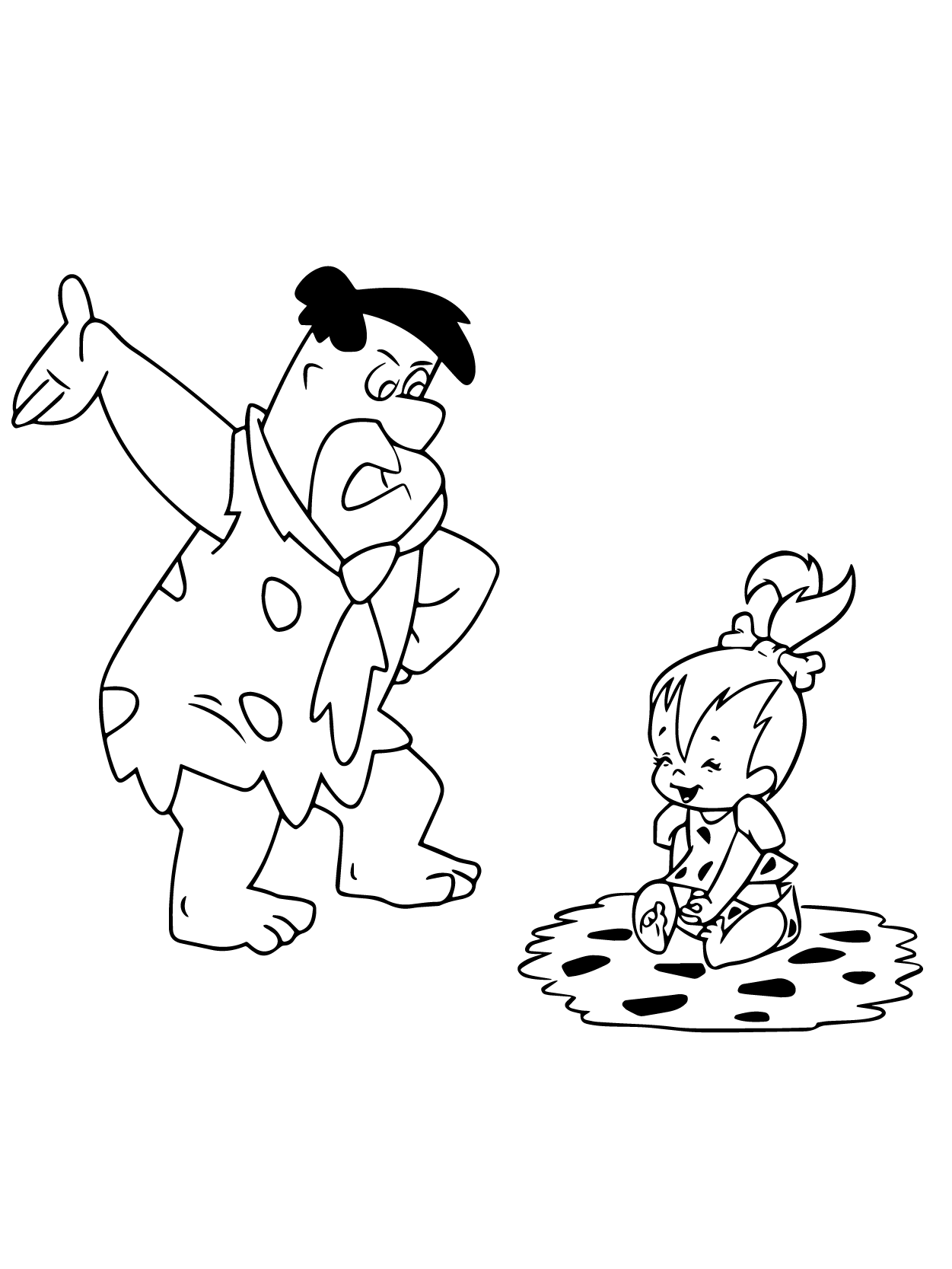 Dibujo de Flintstones 10 para Colorear