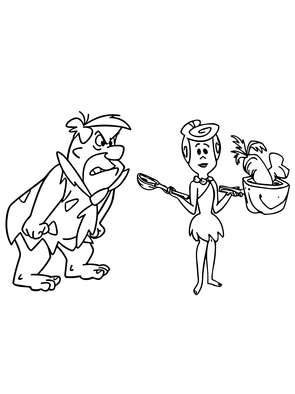 Dibujo de Flintstones 13 para Colorear