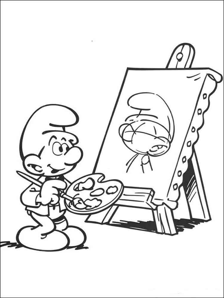 Dibujo de Pitufo Torpe para Colorear