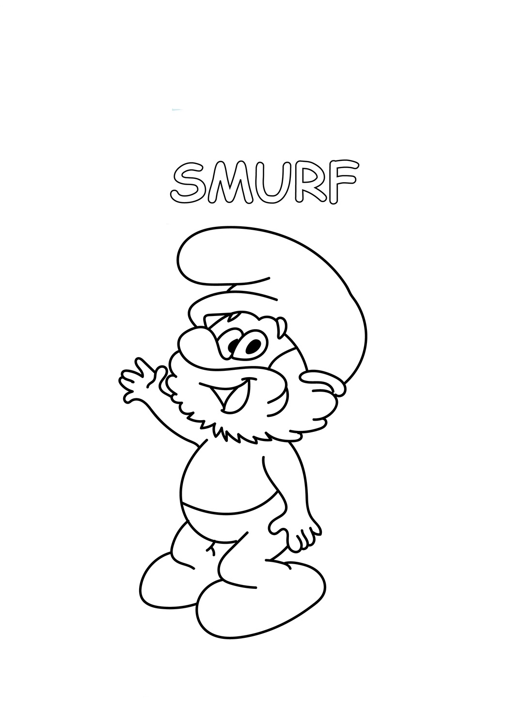 Dibujo de Para Pap Pitufo para Colorear