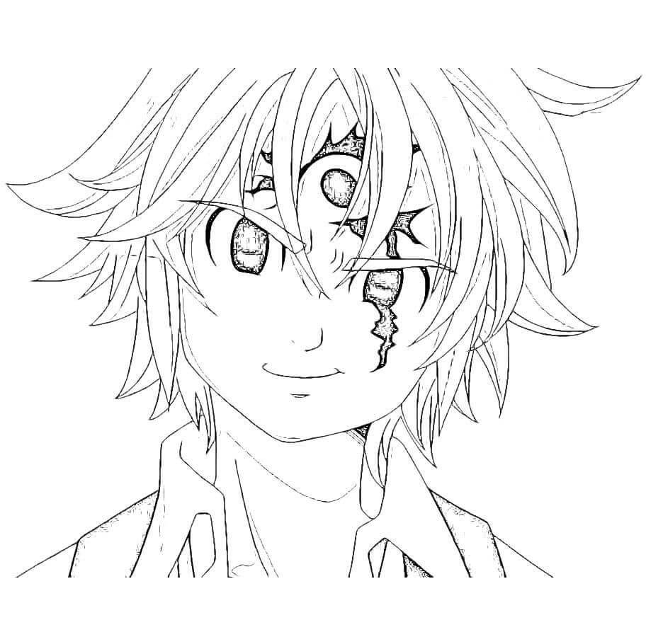 Dibujo de Meliodas para Colorear