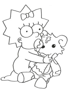 Dibujo de Hijo Menor de la Familia Simpsons para Colorear