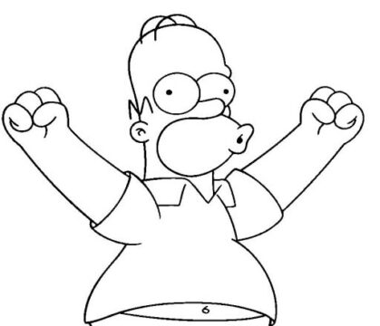 Dibujo de Padre de los Simpson para Colorear