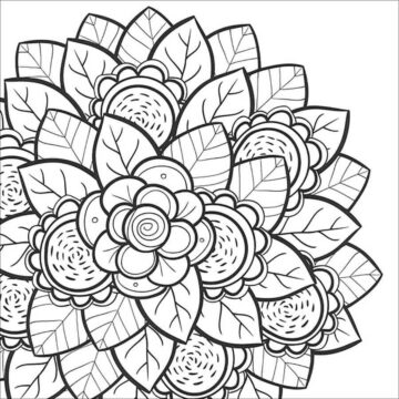 Dibujo de Mindfulness con Loto para Colorear