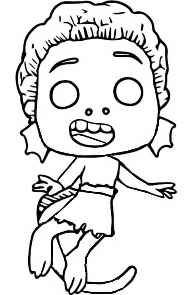 Dibujo de Funko Pop Luca para Colorear