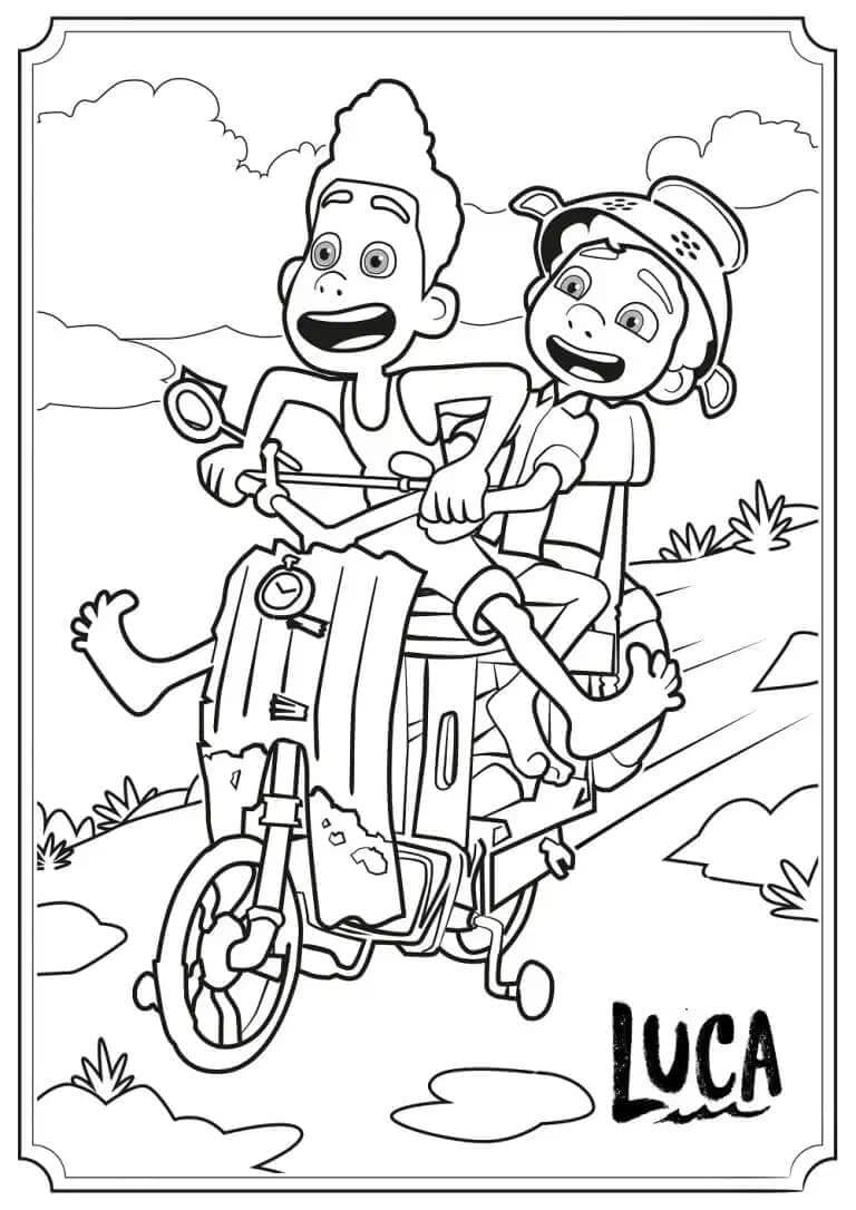 Dibujo de Alberto Scorfano y Luca Paguro para Colorear