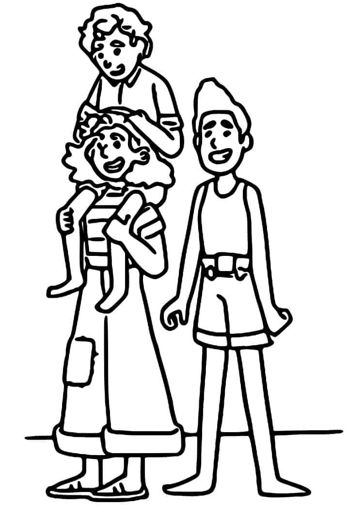 Dibujo de Familia de Luca para Colorear